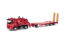 Herpa 318396 - H0 - Mercedes-Benz Arocs Absetzkipper AK12 mit TU3-Anhänger Küchler